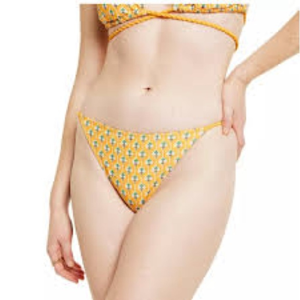 Rhode X target dainty lotus print high leg cheeky bikini bottom
